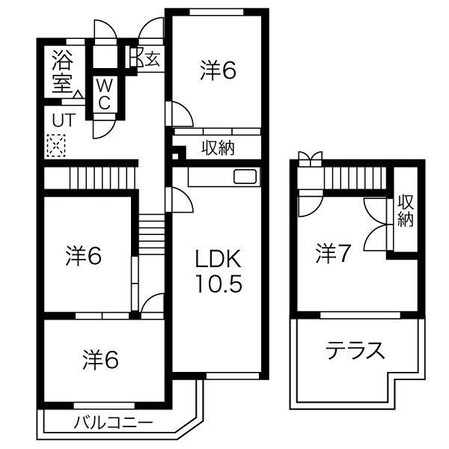 シャトーロイヤル南山の物件間取画像